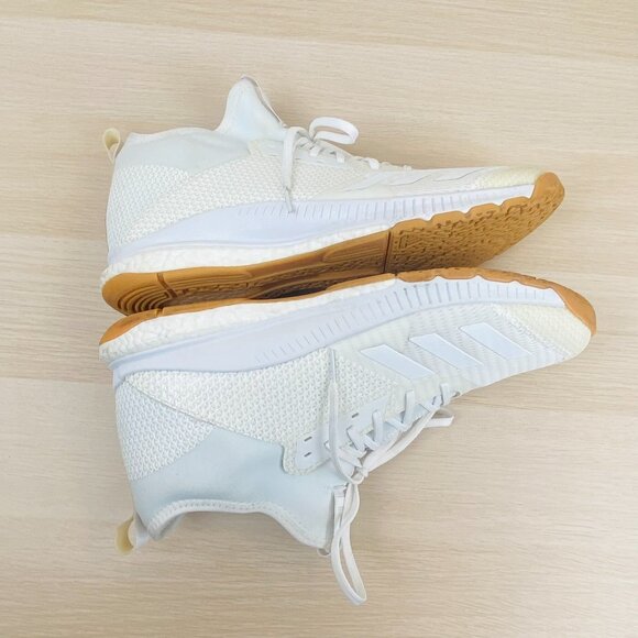 Adidas Crazyflight x3 Mid Volleyball White Ivory Shoe, Size Women 13 / Men 12 - Picture 7 of 16